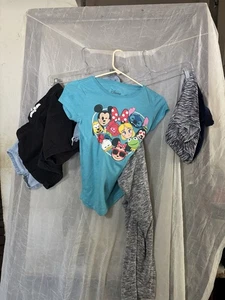 Girls 10/12 Lot Gap, Justice, Disney,cart And Jack 1 Top 1 Pant 6 Shorts 8 Total - Picture 1 of 6