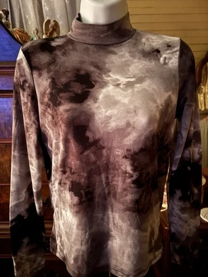 Blusa feminina Hot Kiss tamanho médio gola alta falsa tingida 34” busto 22” L - Imagem 1 de 4