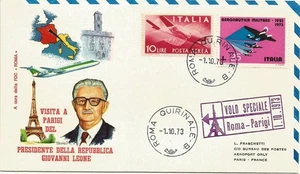 Italy 1973 Special Flight of the Italian president Giovanni Leone to Paris Fran - Picture 1 of 1