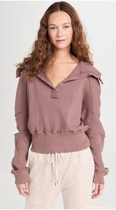 Free People We the Free Polo donna a costine non così ordinaria malva slouchy piccola - Foto 1 di 6