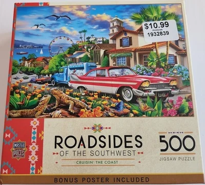 CRUISIN' THE COAST 500 Piece Puzzle~Roadsides of the Southwest - Image 1 of 4