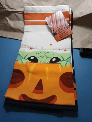 Disney Store Star Wars Baby Yoda Halloween Kitchen Towel Set of 2 NWT Lb - Image 1 of 4