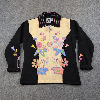 Nuevo con etiquetas Suéter Vintage Libro de Cuentos Osos Flores Cremallera Nuevo con Etiquetas Foto 1 de 4