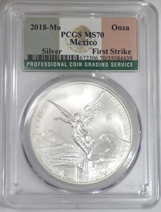 2018 Mo Mexico 1 Onza Libertad Silber PCGS MS70 First Strike 🔥🇲🇽🔥 🇲🇽 🔥 - Bild 1 von 4