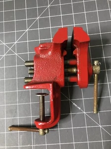 Vintage SEARS ROEBUCK 3" Klemmschraubstock rot Nr.1057.5174 - Bild 1 von 5