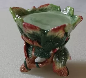 Fitz & Floyd Classics Pillar Candle Holder Christmas Lodge Leaves Berries - Picture 1 of 8