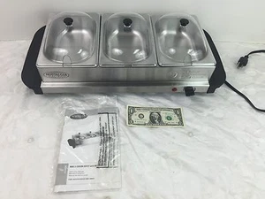 Mini servidor buffet Nostalgia Electrics BCD332 3 estaciones con bandeja de calentamiento - Imagen 1 de 11