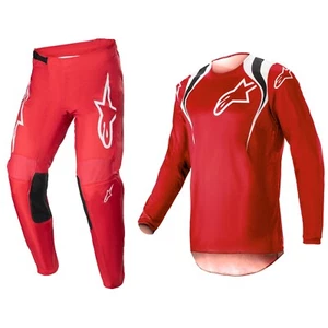 ALPINESTARS FLUID MOTOCROSS KIT PANTS JERSEY - NARIN MARS RED / WHITE - Picture 1 of 7