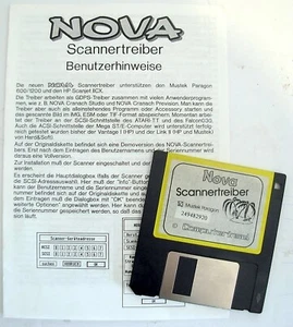 Rare NOVA driver for scanner MUSTEK PARAGON - ATARI ST / STE / MEGA /TT / FALCON - Photo 1/2