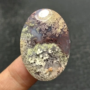 Scenic Moos Achat Cabochon 32x22x6 mm hochwertig 33,5 ct - Bild 1 von 6