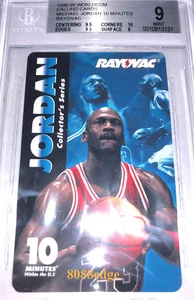 1996 WORLDCOM 10 MINUTES CALLING CARD: MICHAEL JORDAN - RAYOVAC PHONECARD BGS 9 - Picture 1 of 1
