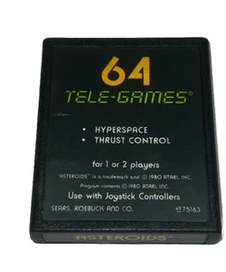 Asteroids "64 Tele-Games" (Atari 2600, 1980) By Sears, Tested & Working - Picture 1 of 2