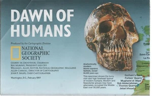 Vintage Dawn of Humans National Geographic Karte 1997 schöne Form - Bild 1 von 1