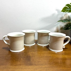 Taza de café vintage Bennington Potters 1733 Pottery Vermont juego de 4 tazas blancas - Imagen 1 de 11