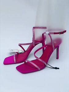 Zara Absatz Sandalen Mit Strass Riemen Größe UK7 EUR40 US9 Ref 1357 810