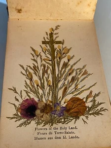 VINTAGE COLLECTORS TREEN BOOK 'FLOWERS OF THE HOLYLAND' - Picture 1 of 22
