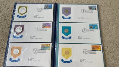 1973 British Virgin Islands 6-Coin Silver Proof Set OFFICIAL FIRST DAY CACHETS - Imagem 1 de 4