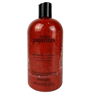 NUEVO Philosophy ~ Champú pijama navideño, gel de ducha y baño Babble 16 oz/480 ml - Imagen 1 de 8