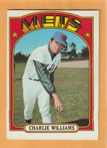 Charlie Williams New York Mets 1972 Topps #388 Great Neck New York - Foto 1 di 2