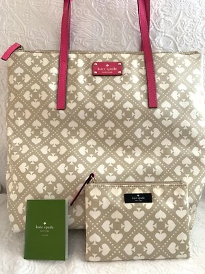 NUEVO CON ETIQUETAS Kate Spade NY Pammy Bolso de Mano y Mini Bolsa ~ Bolsa para el Polvo ~ GRAN CONJUNTO 🛍 Foto 1 de 4