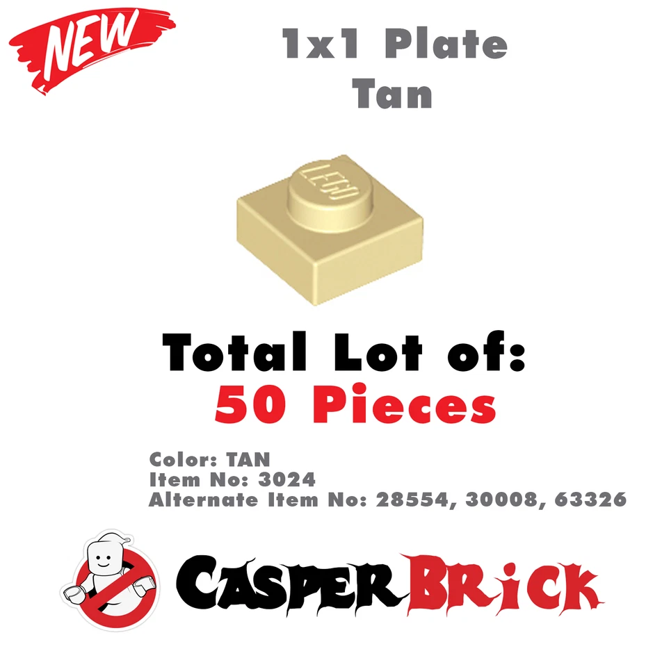 LEGO Translucent Yellow 1x1 Plates Caps Studs BULK 3024