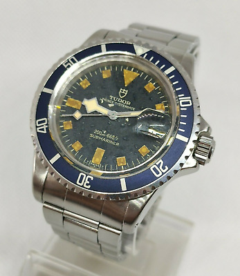 Vintage TUDOR Submariner "Snowflake" Blue Dial Automatic Watch (9411/0)