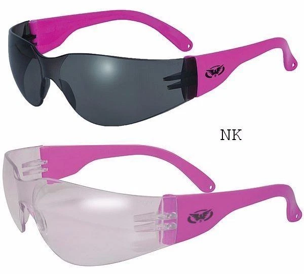 Óculos de sol feminino de segurança 2 Rider ROSA NEON - Lentes fumê e transparentes à prova de quebra - Imagem 1 de 1