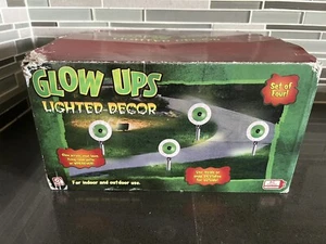 GEMMY Glow Ups Lighted EYEBALLS Set of 4 Green and red Eyes in box, Tested, 2008 - Picture 1 of 10