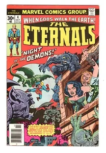 THE ETERNALS 4,VF- (7.5), 1977, JACK KIRBY, MCU MOVIE 2021,2ND APP of SERSI * - Picture 1 of 2