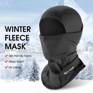WEST BIKING Winter Fleece Sports Cycling Full Face Mask Balaclava Headgear Hat - Picture 1 of 18