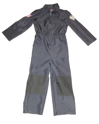 KIDS NAVY BLUE & BLACK SWAT TEAM POLICE OFFICER COSTUME SIZE LARGE (7) - Image 1 of 4