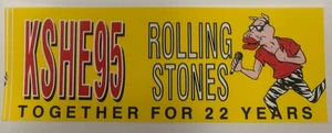 NEU VINTAGE ROLLING STONES K-SHE 95 Autoaufkleber St Louis RADIO KONZERT BUSCH - Bild 1 von 1