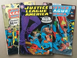 JUSTICE LEAGUE OF AMERICA 73 74 75 RUN x3 JSA key BLACK CANARY trilogy VG+/F 5.0 - Picture 1 of 24