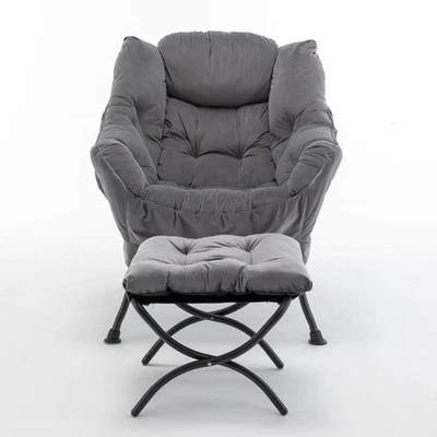 Silla reclinable Accent con otomana - Cómoda silla tapizada Foto 1 de 4