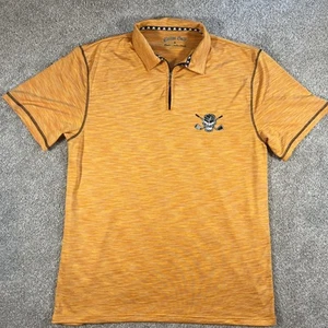 Tattoo Golf Polo Shirt Mens Large Orange 1/4 Zip Casual Epic Collection Modern - Picture 1 of 10