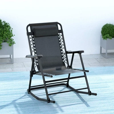 Gardeon Outdoor Rocking Chair Folding Reclining Recliner Patio Furniture Garden - image 1 of 4