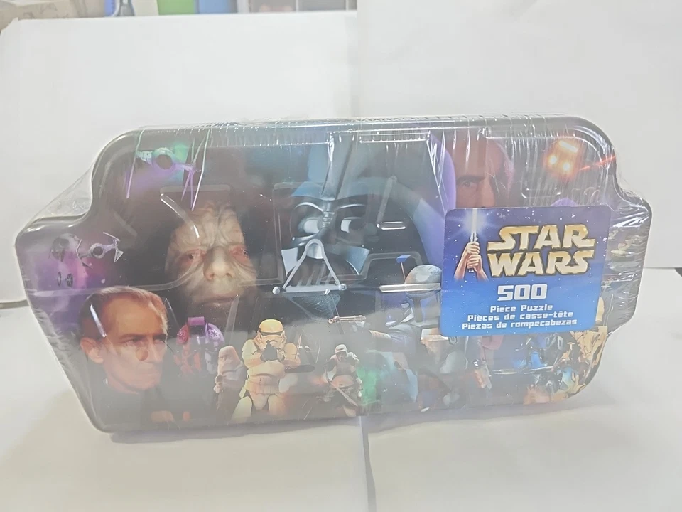 Juego de rompecabezas de 500 piezas Star Wars Villains edades 10+ caja de hojalata 2002 Hasbro nuevo Foto 1 de 4