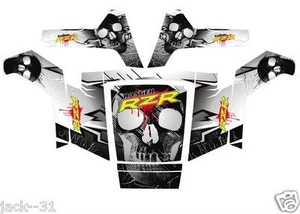 Racing WRAP vinyl QUAD POLARIS RZRS RZR800S RZR 800 SKULL UTV RANGER 2007 2010 - Picture 1 of 1