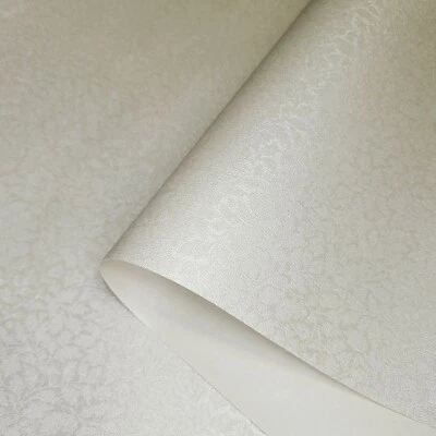 Embossed satin khaki beige cream plain contemporary modern Vinyl Wallpaper rolls - Image 1 of 4