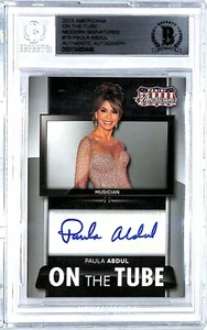 2015 Americana On The Tube Modern Signatures PAULA ABDUL tarjeta firmada BAS losa - Imagen 1 de 5