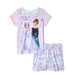 Disney Frozen ll Girls 2pc Shorts & Top Pajama Set. Size 4/5 NWT - Picture 1 of 3