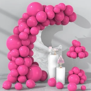 100pc Hot Pink Balloon Garland Kit - Party Arch Decor w/Different Sizes - Picture 1 of 4