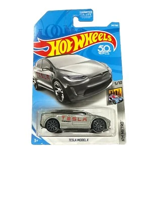Hot Wheels 50th 2018 Tesla Model X Silver HW Metro 5/10, 247/365 New Free Ship - Image 1 of 4