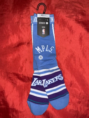 Stance NBA Los Angeles Lakers City Edition CE Crew Socks Large Basketball 2022 Cover