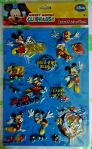 Hoja de 15 pegatinas elevadas de Disney Mickey Mouse ClubHouse Goofy Donald - Imagen 1 de 2