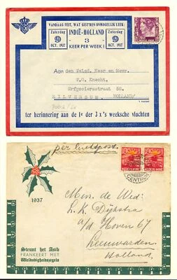 DUTCH INDIES - NED INDIE - 1933/37- 4 x COVER / CARD - F/VF  - Image 1 of 4