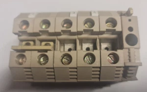 Weidmüller Reihenklemme 5pol mit Masseklemme 10-35qmm 1Etage 150A Hutschiene35mm - Bild 1 von 3