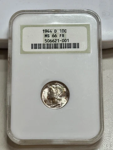 1944-D   MERCURY DIME    NGC  MS66FB   OLD FATTY HOLDER Cover