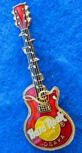 OSAKA PROTOTYPE MUSICAL NOTES RED GIBSON LES PAUL GUITAR Hard Rock Cafe PIN - Imagen 1 de 1