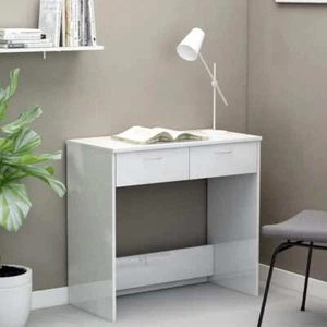 VidaXL Scrivania Bianco Lucido 80x40x75 cm in Legno Multistrato - Foto 1 di 6